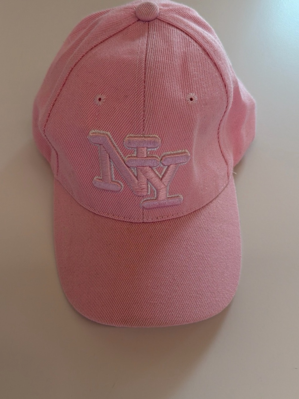 Pink Embroidered NY Baseball Cap